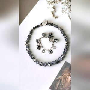 Clay Beaded Necklace & Bracelet Set